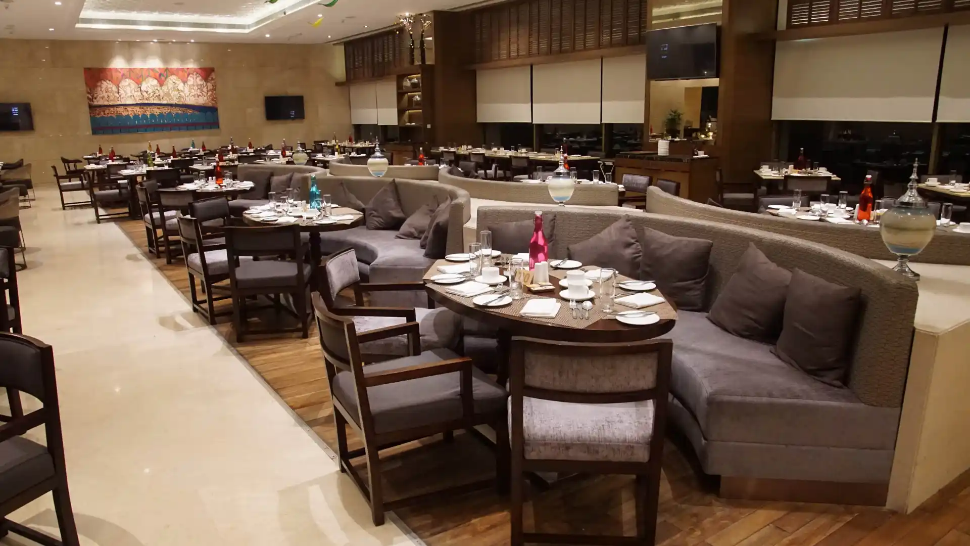 Sanitización de aire en el comedor de un restaurante